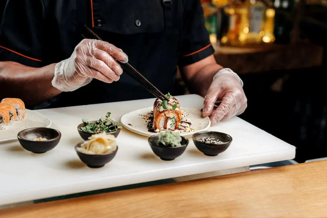 Gourmet Sushi Plating at Teriyaki 365, a Japanese Restaurant in Long Island City 